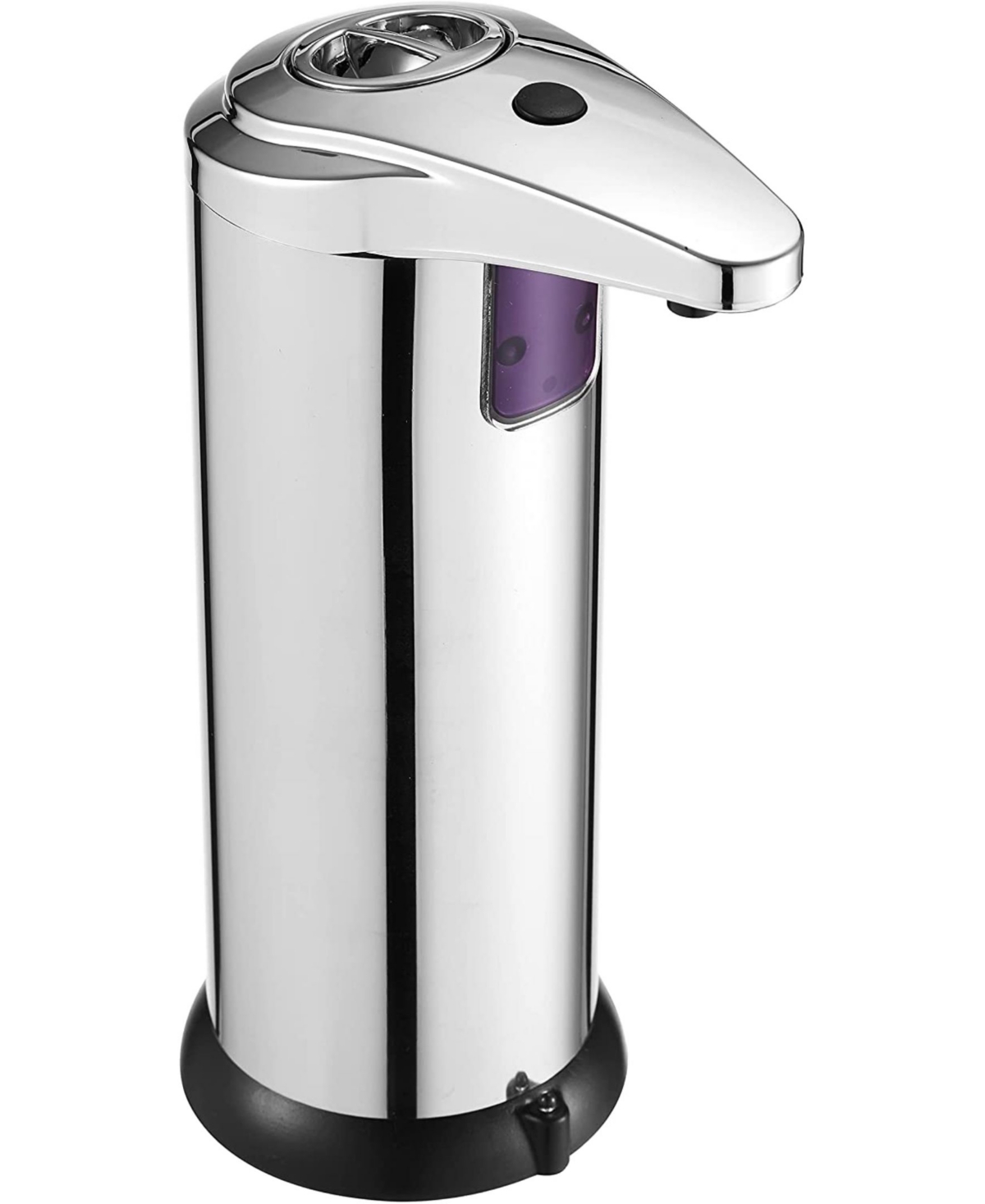 Shop Cheer Collection Stainless Steel Touchless Soap Dispenser In Silver
