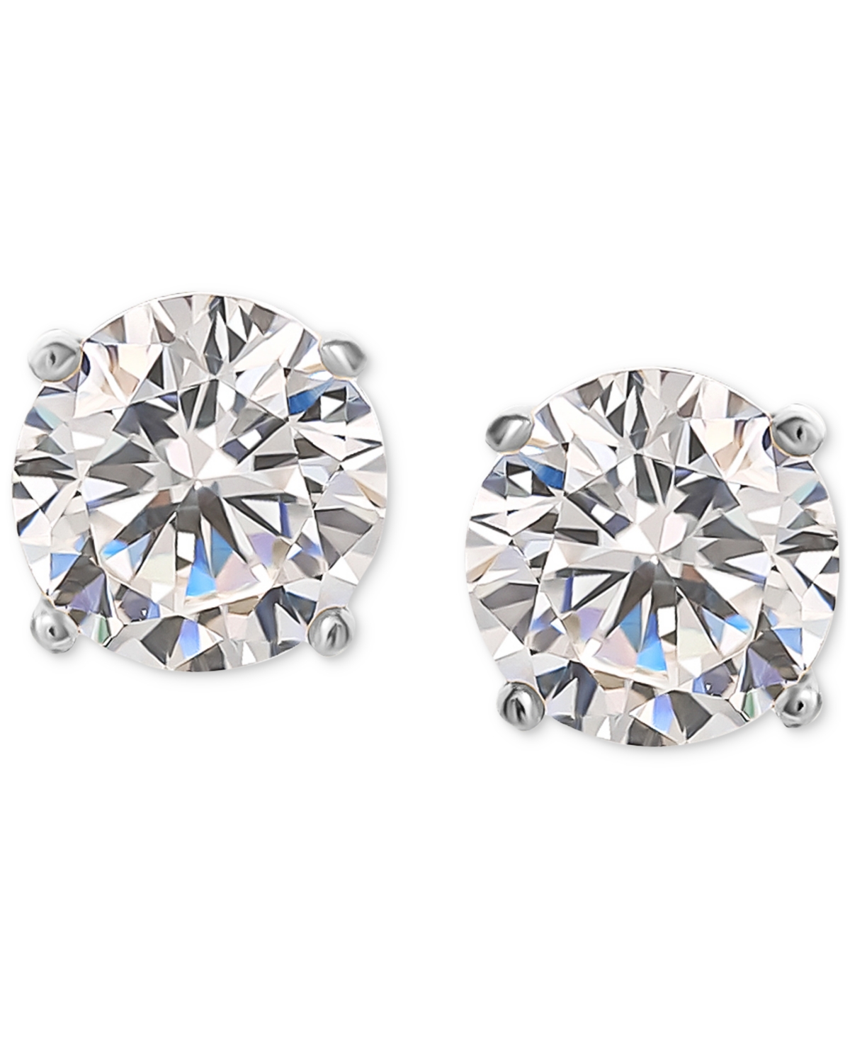 Giani Bernini 2-Pc. Set Cubic Zirconia Stud Earrings & Best Mom Ever Trinket Dish, Created for Macy's - Sterling Silver