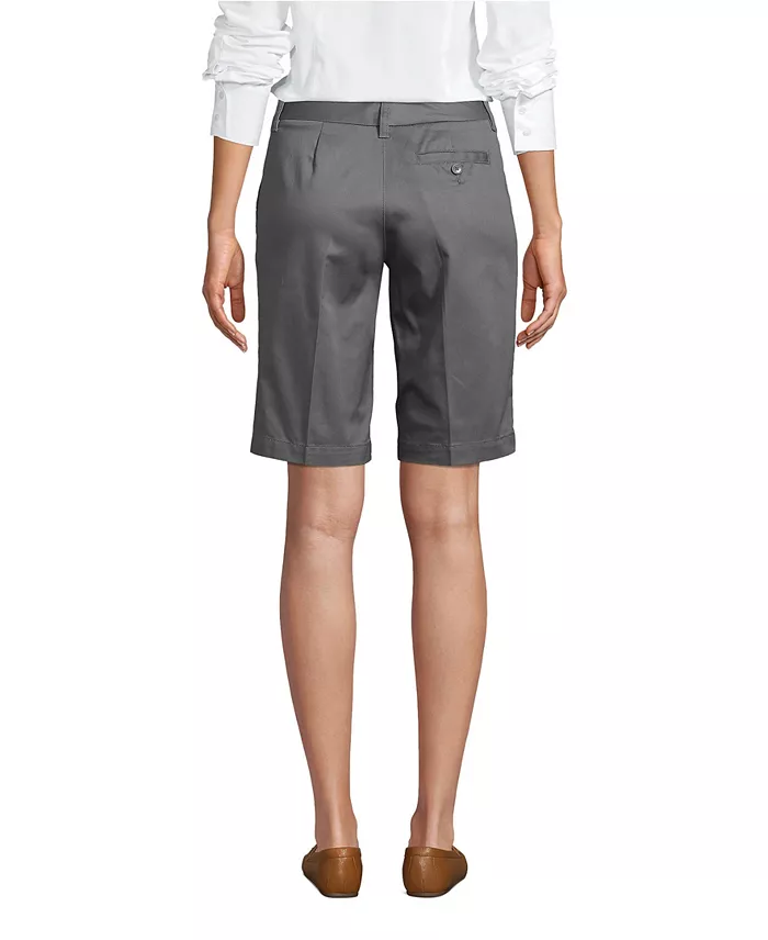 Women's Plain Front Blend Chino Shorts - thumbnail 8