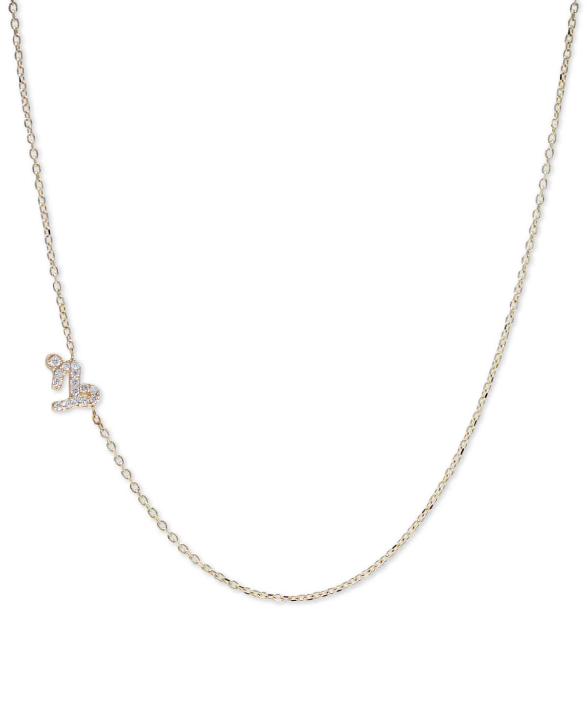Anzie Diamond Zodiac Symbol Collar Necklace (1/10 Ct. T.w.) In 14k Gold, 14" + 2" Extender In Capricorn
