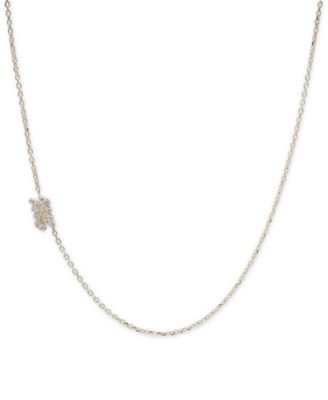Anzie - Diamond Zodiac Symbol Collar Necklace (1/10 ct. t.w.) in 14k Gold, 14" + 2" extender