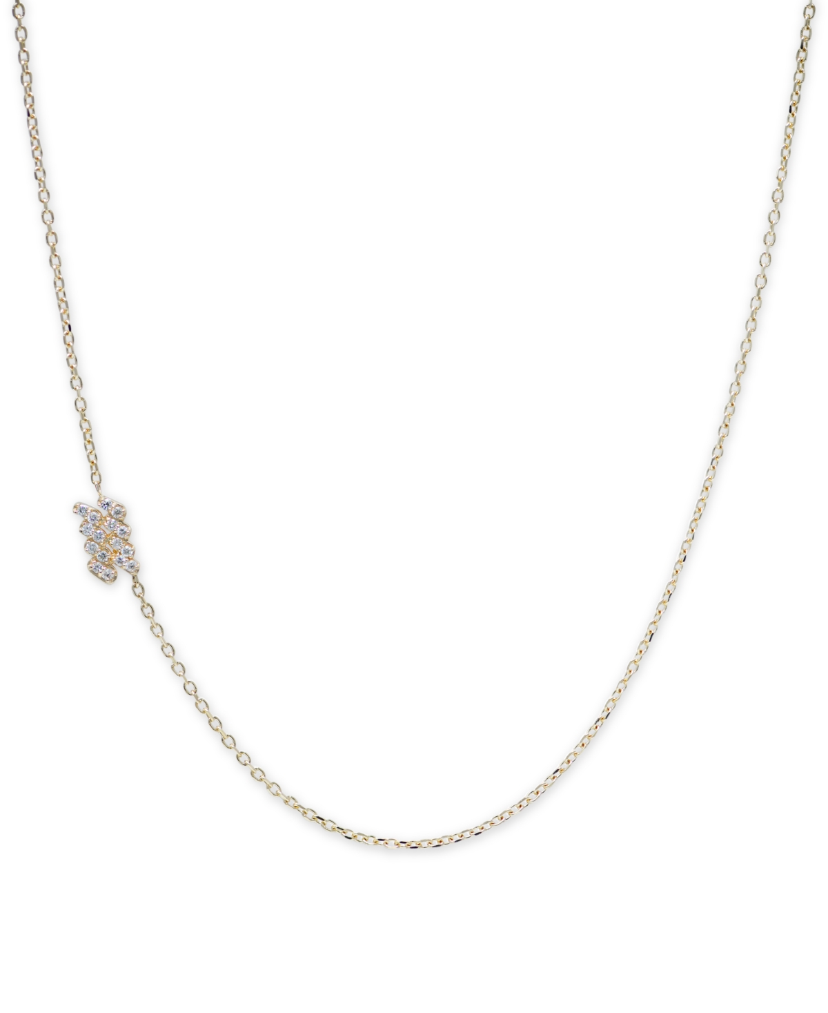 Anzie Diamond Zodiac Symbol Collar Necklace (1/10 Ct. T.w.) In 14k Gold, 14" + 2" Extender In Aquarius
