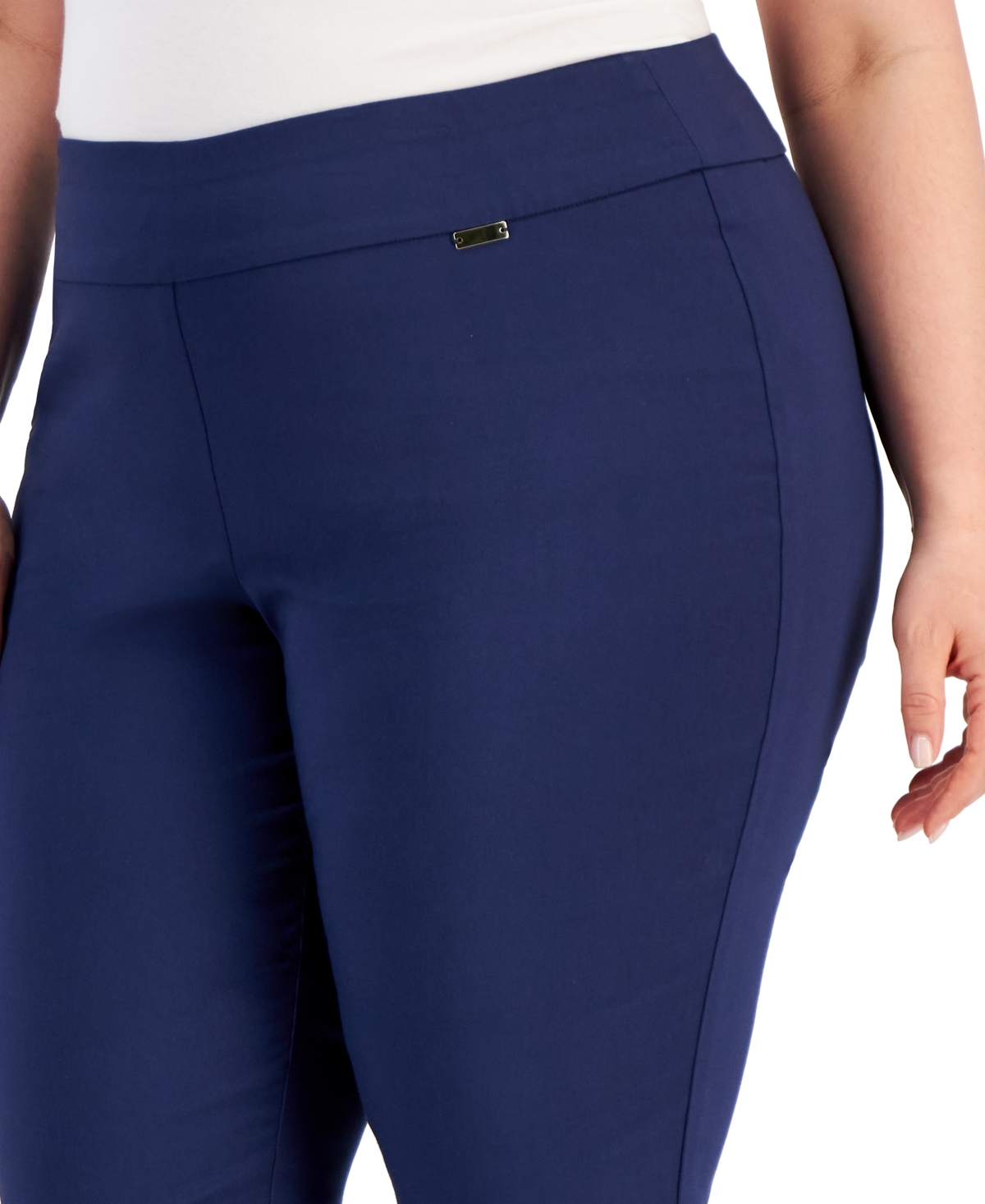 INC INTERNATIONAL CONCEPTS PLUS SIZE BENGALINE SKINNY PANTS, CREATED FOR MACY'S 