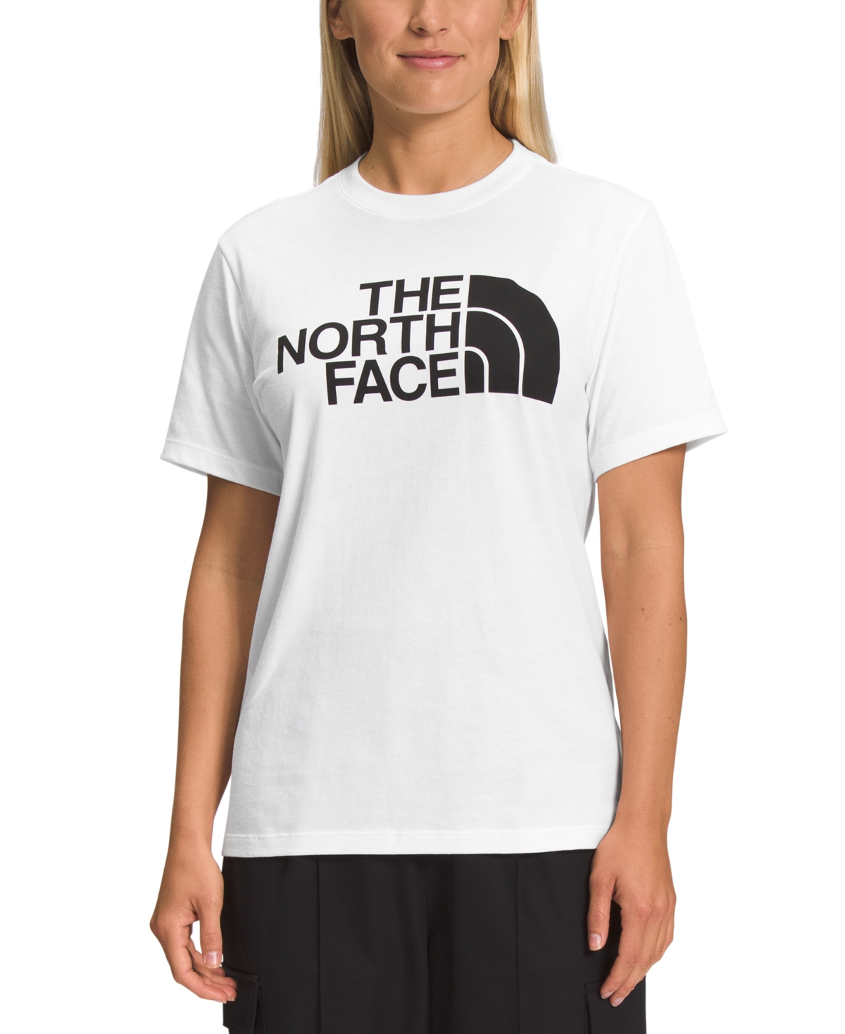 The North Face Women's Half-dome Logo Tee In Tnf White,tnf Black