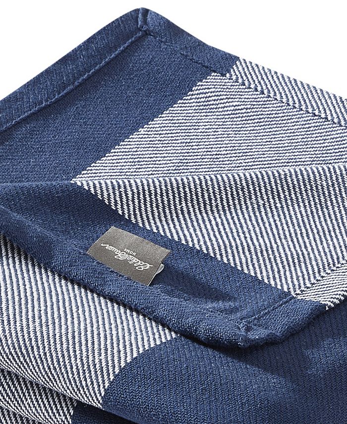 Eddie Bauer Boylston Stripe Cotton Reversible Blanket, Full/Queen Macy's
