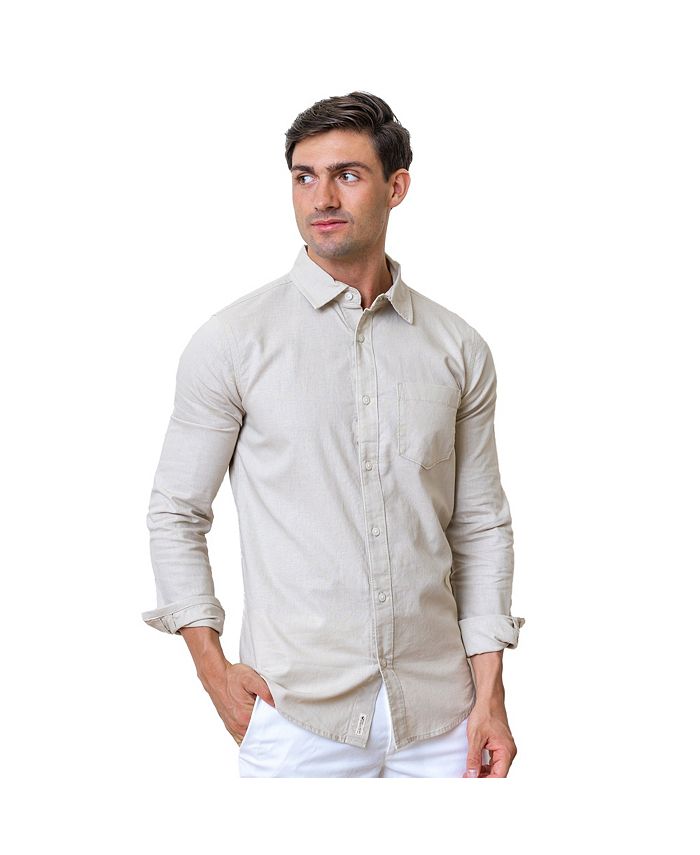 Hope & Henry Men's Long Sleeve Linen Shirt - Macy's