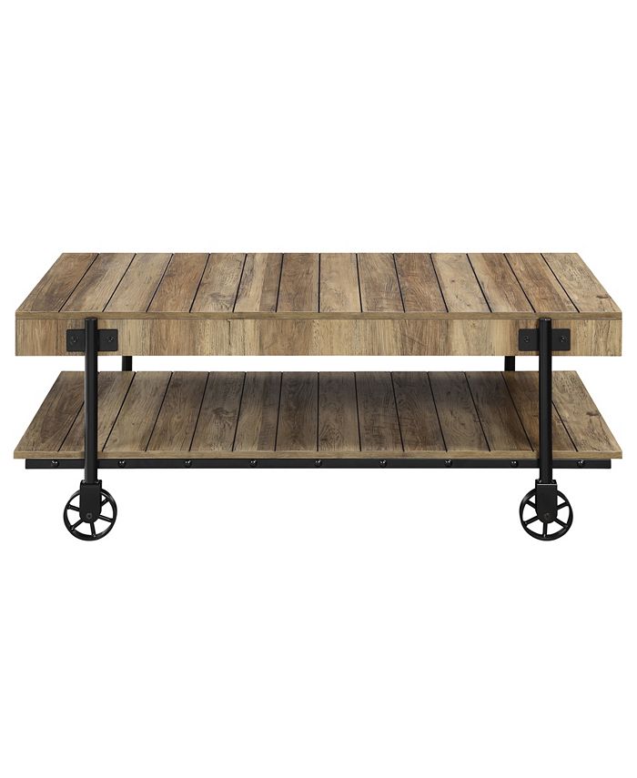 Furniture of America Luther 3 Piece Steel Industrial Coffee End Table