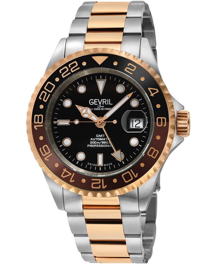 Gevril men's wall street swiss automatic watch 43mm outlet
