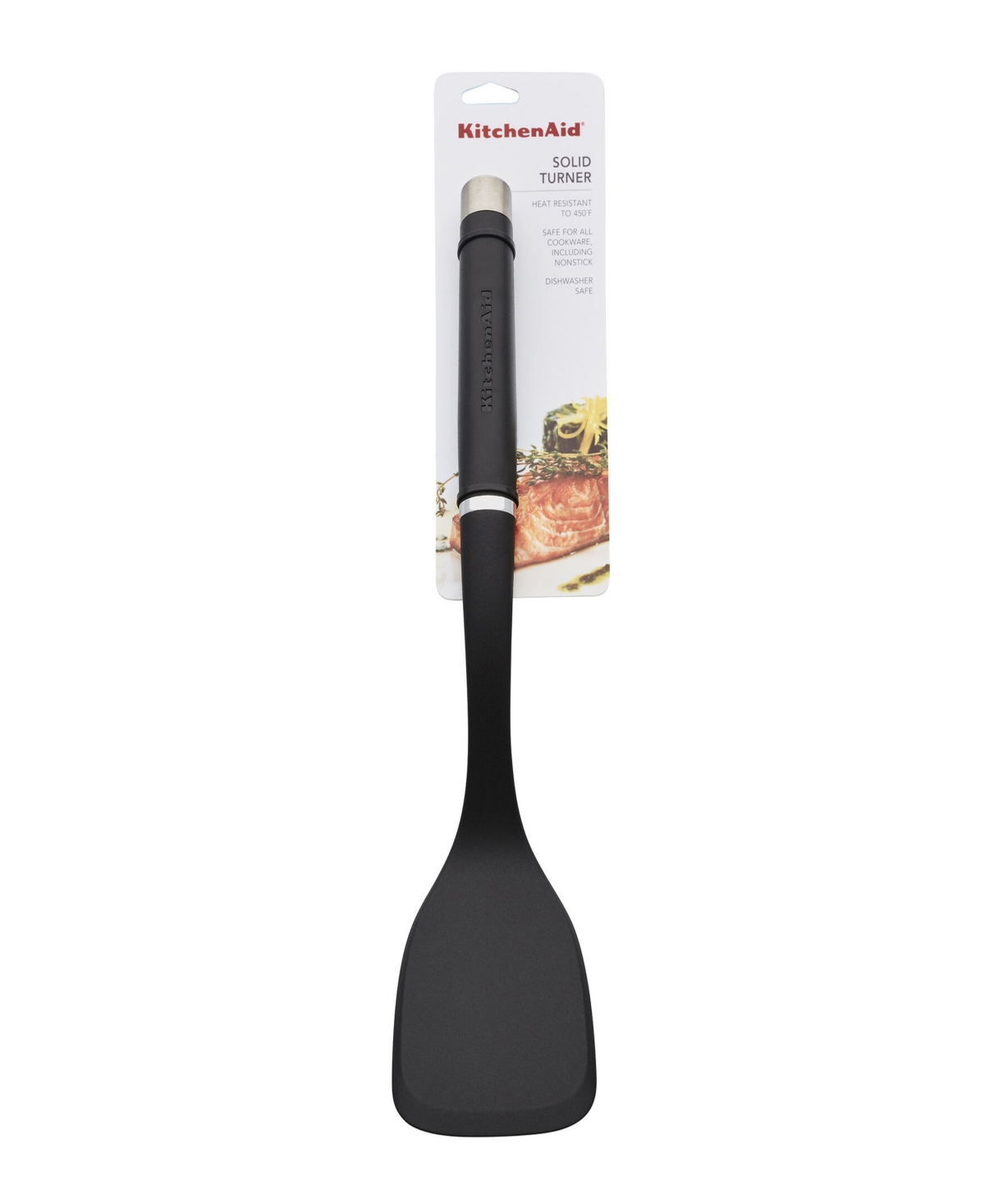 Shop Kitchenaid Gourmet Large Solid Turner, One Size In Onyx Black