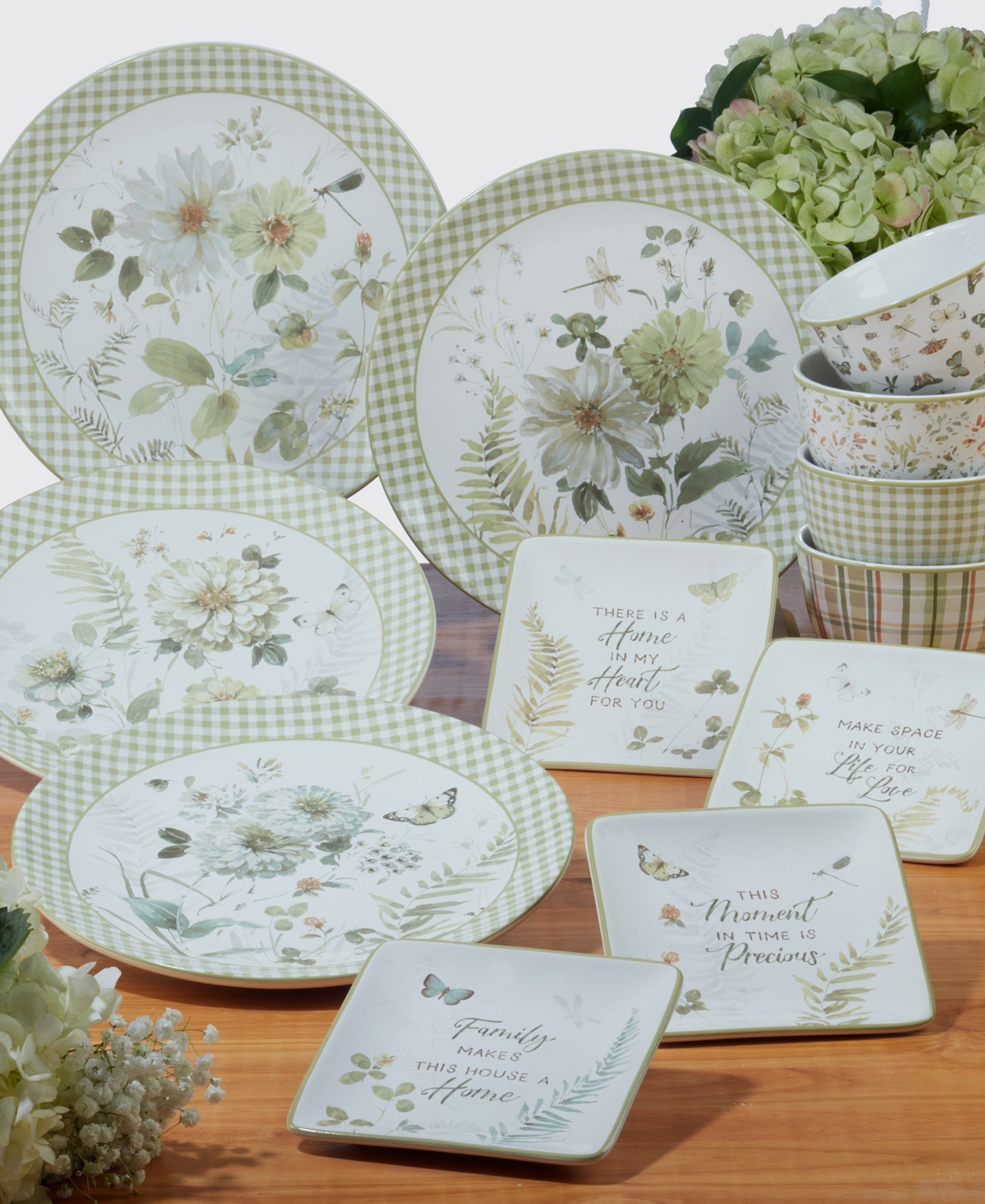 Certified International Green Fields Set of 4 Dinner Plate