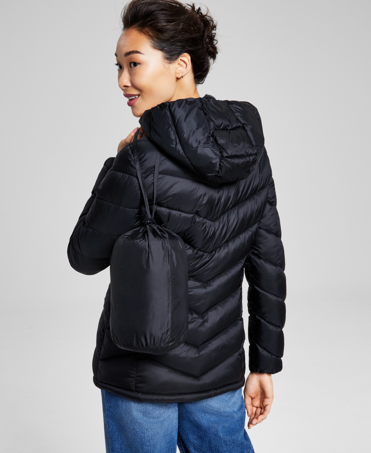 CHARTER CLUB WOMEN'S PACKABLE HOODED PUFFER COAT, CREATED FOR MACY'S 