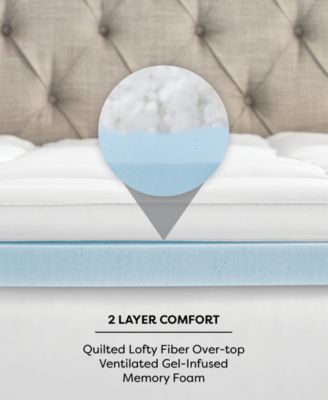 4" Hybrid Fiber and Memory Foam Mattress Topper, Twin, Exclusively at Macy’s