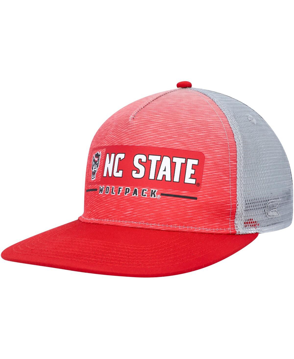 Shop Colosseum Men's  Red, Gray Nc State Wolfpack Snapback Hat In Red,gray