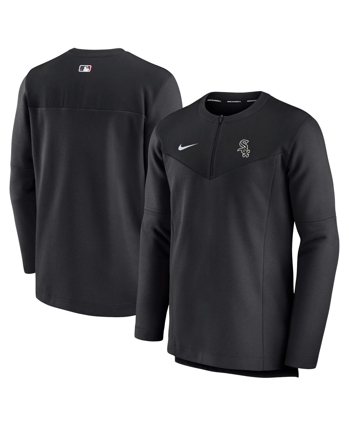 Nike Men's  Black Chicago White Sox Authentic Collection Game Time Performance Half-zip Top