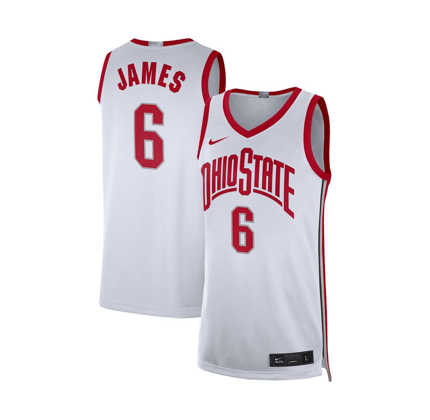 Men's LeBron James White Ohio State Buckeyes Limited Basketball Jersey