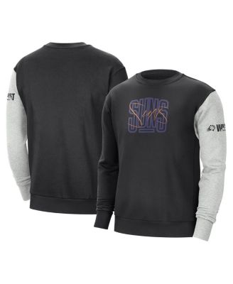 Men's Black, Heather Gray Phoenix Suns Courtside Versus Force & Flight Pullover Sweatshirt