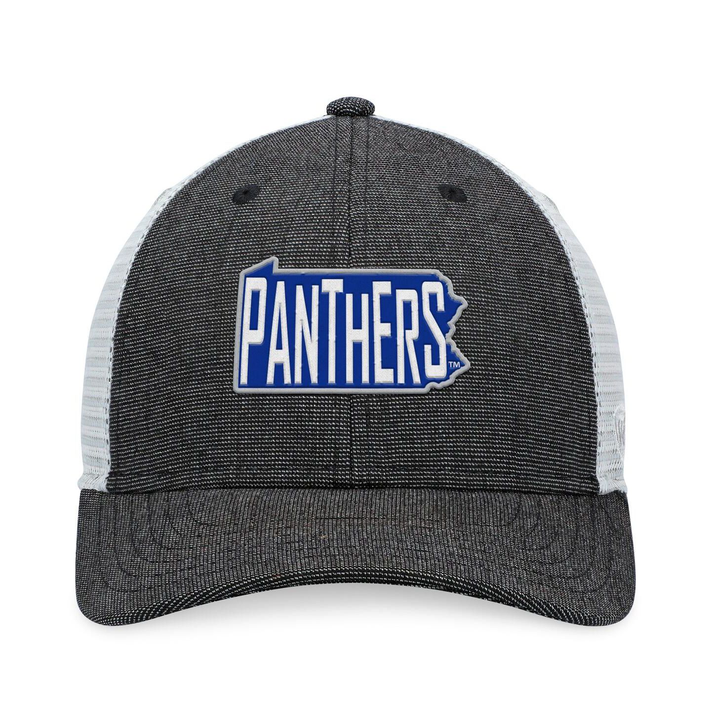 Мужская кепка Top of the World Charcoal, White Pitt Panthers Townhall Trucker Snapback Hat — фото 3