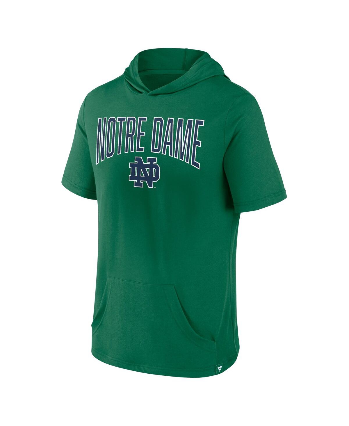 Shop Fanatics Men's  Green Notre Dame Fighting Irish Outline Lower Arch Hoodie T-shirt