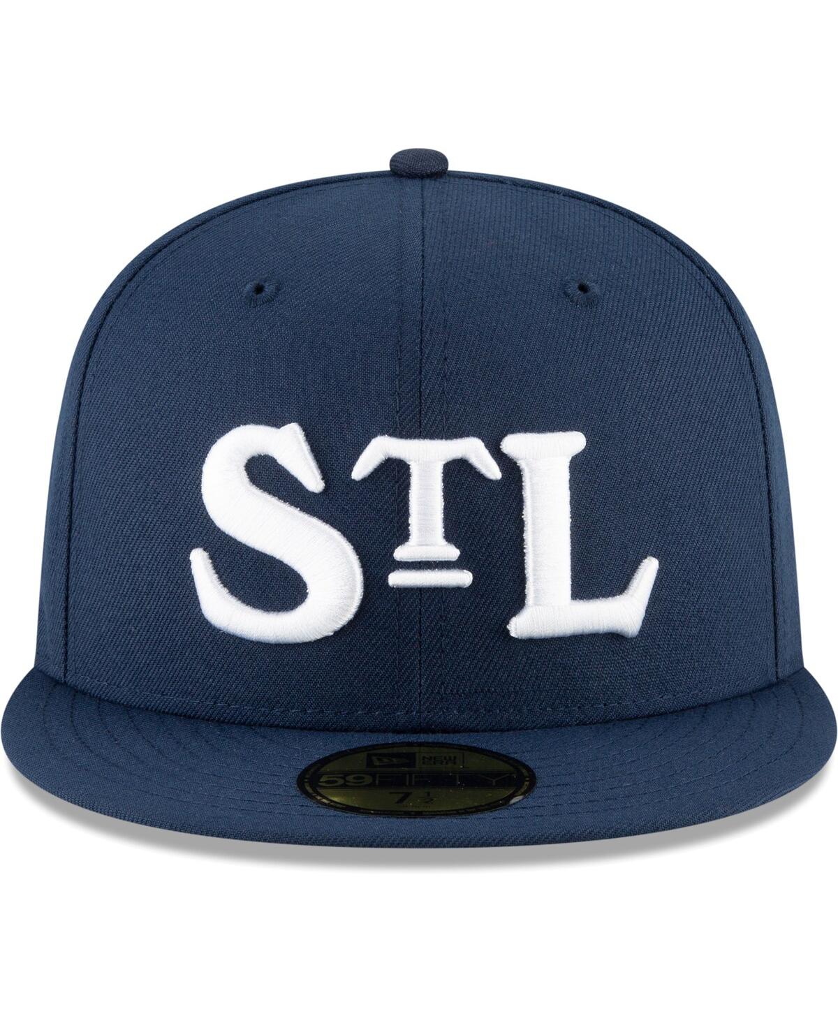 New Era Navy St. Louis Stars Cooperstown Collection Turn Back The Clock 59fifty Fitted Hat In Navy