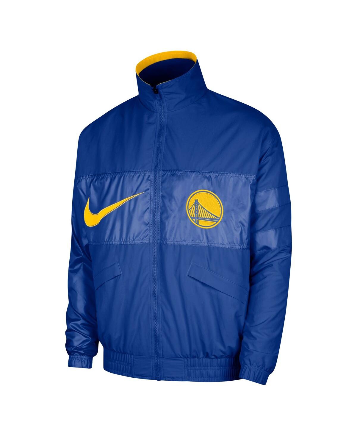 Shop Nike Men's  Royal Golden State Warriors Courtside Versus Capsule Full-zip Jacket
