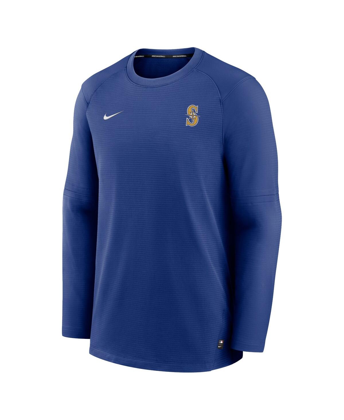 Men's NikeSeattle Mariners Authentic Collection Logo Performance Long Sleeve T-shirt - Royal