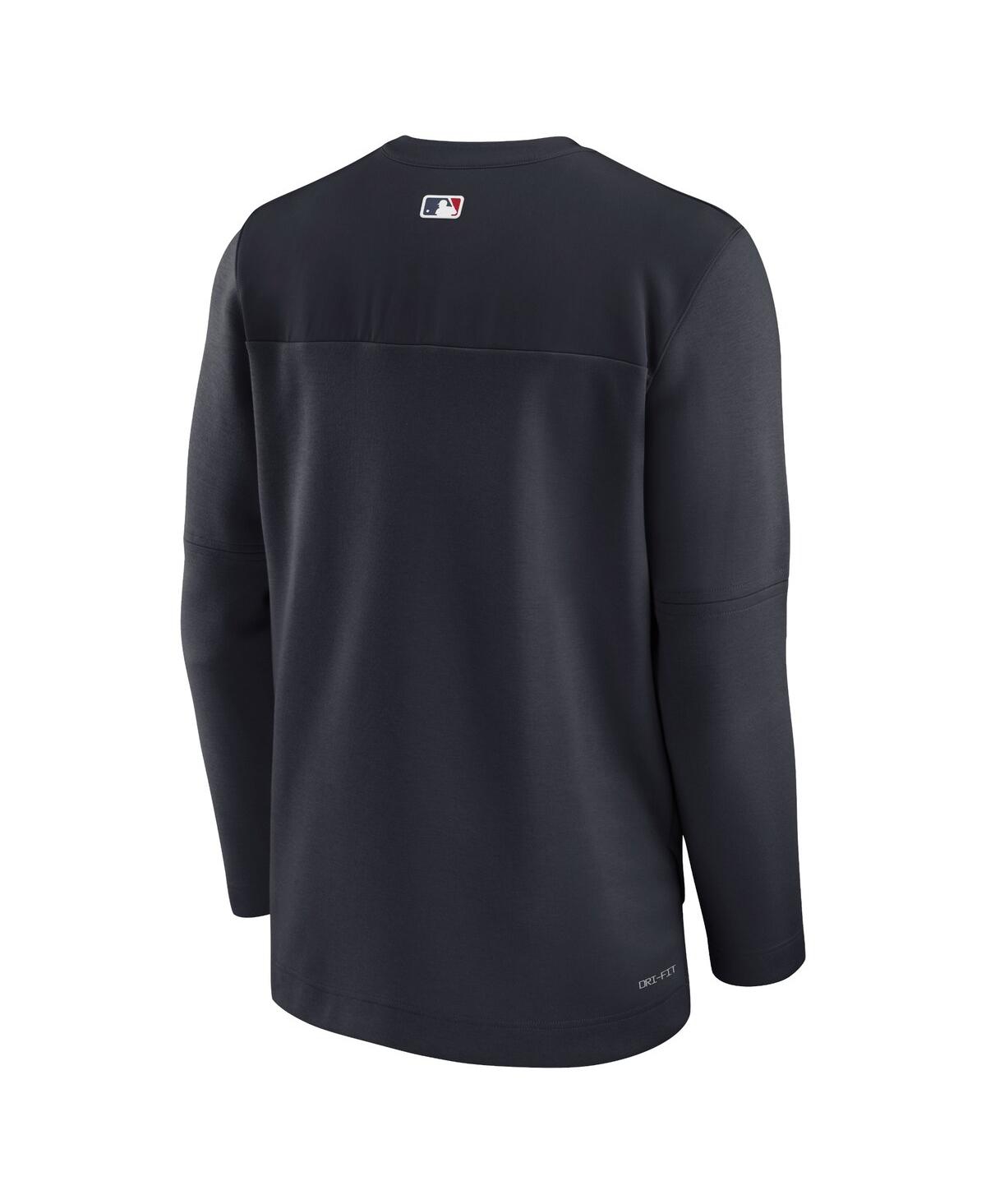 Men's NikeDetroit Tigers Authentic Collection Game Time Performance Half-Zip Top - Navy