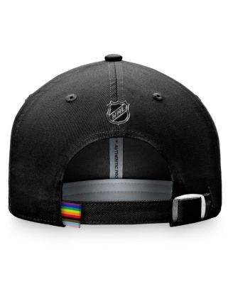 Men's Black New York Islanders Team Logo Pride Adjustable Hat