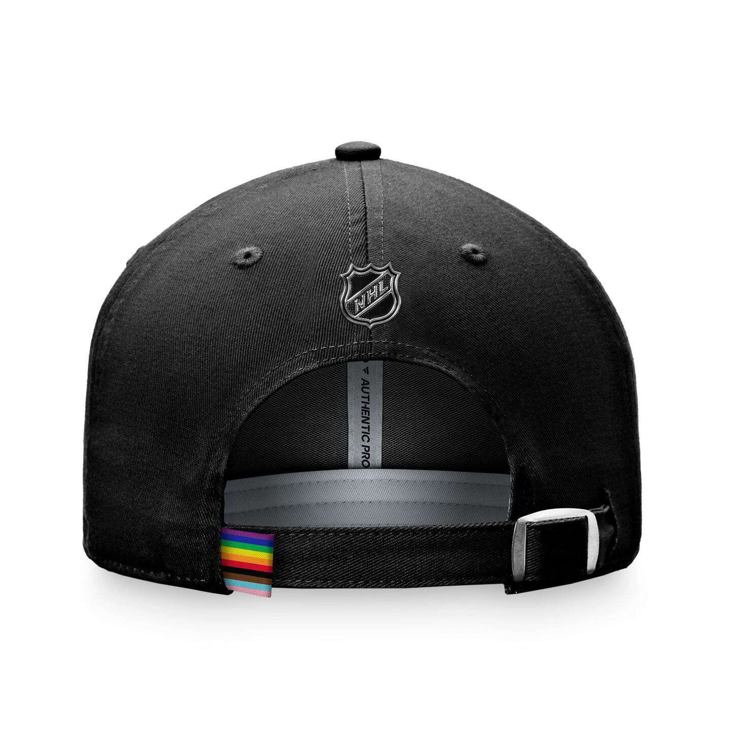 Мужская кепка Fanatics Black New York Islanders Team Logo Pride Adjustable Hat — фото 5