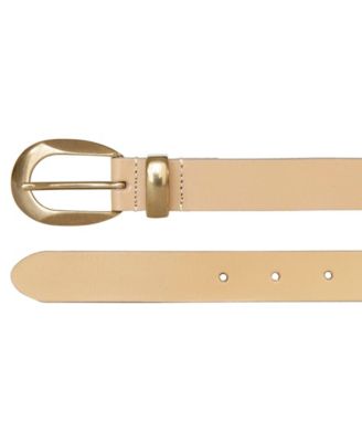 Women's Metal Loop Leather Pant Belt