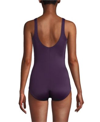 Women's Long Chlorine Resistant Soft Cup Tugless Sporty One Piece Swimsuit