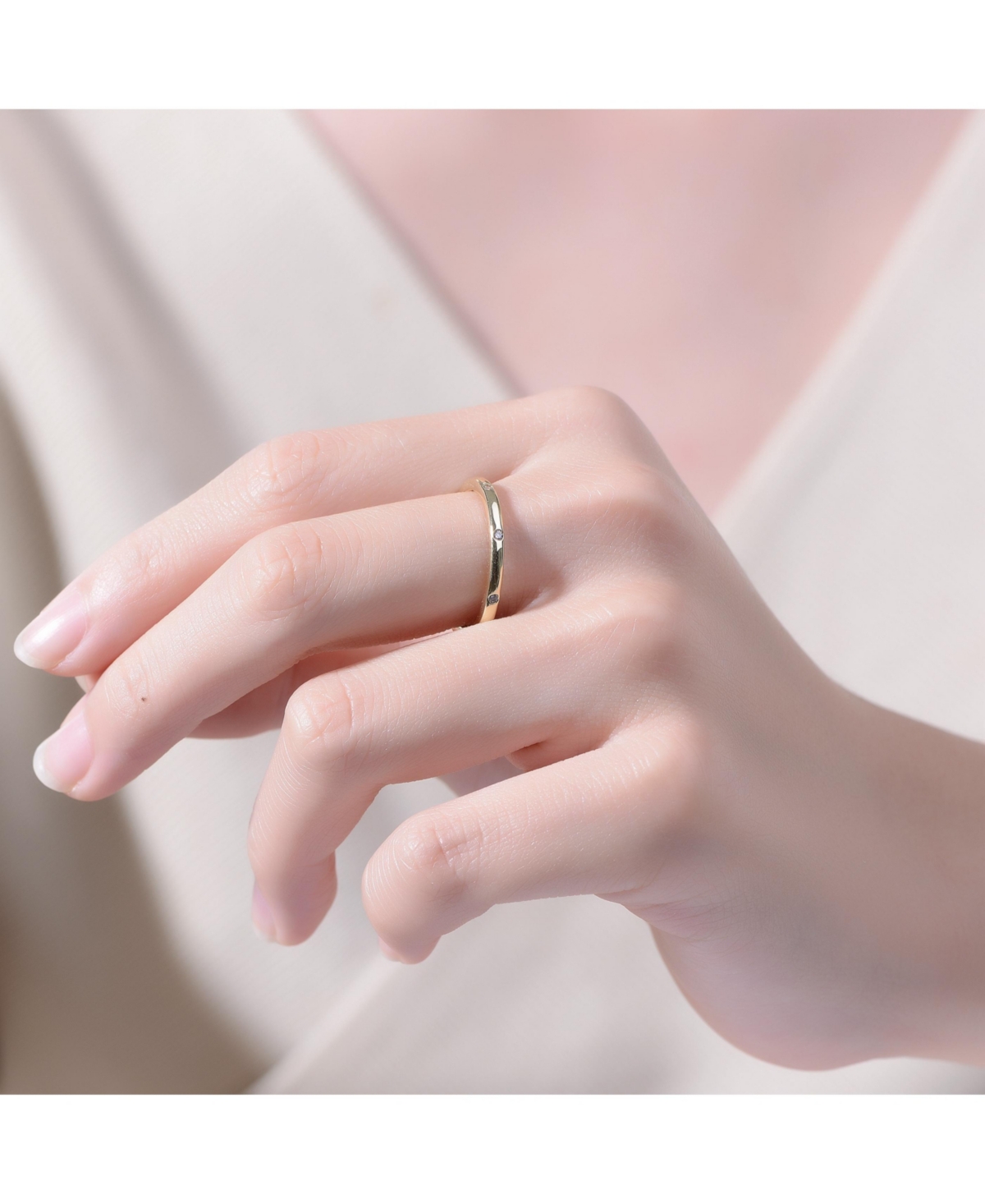 Rachel Glauber Ra 14KPlated Clear Cubic Zirconia paved Band Ring - Gold