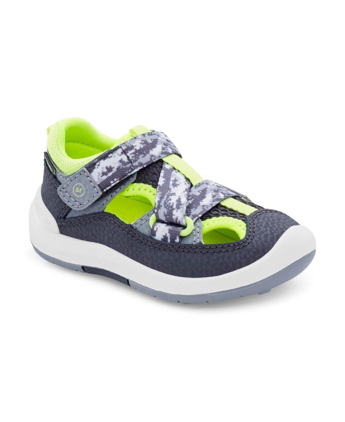 Stride Rite Toddler Boys Srtech Surf Leather Sandals In Gray Camo