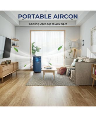 10000 BTU Portable Air Conditioner w/ Remote Control 3-in-1 Air Cooler w/ Drying