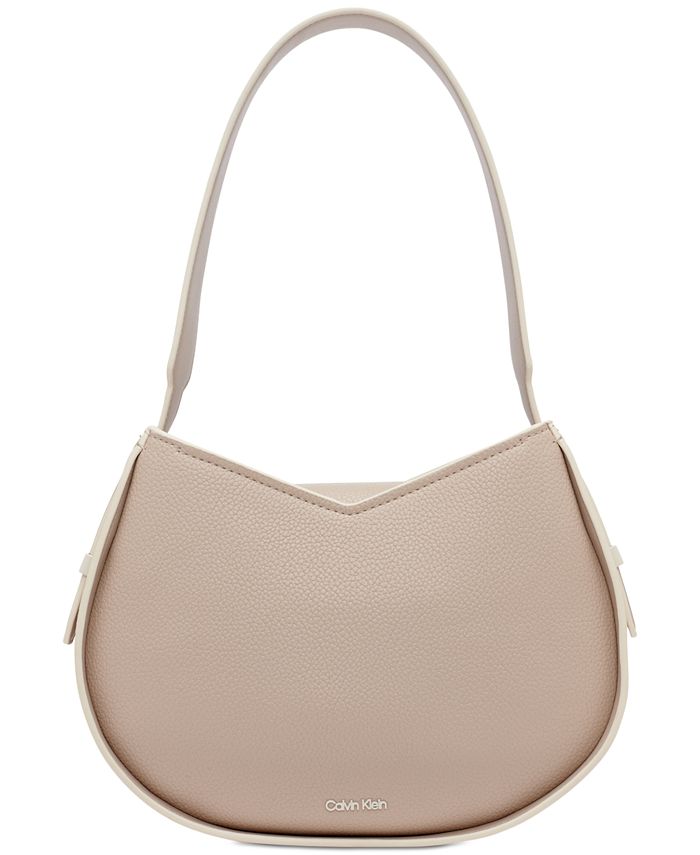 Calvin Klein Willow Faux Leather Shoulder Bag in White