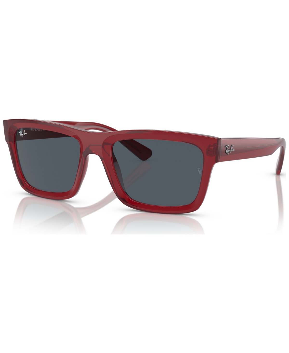 Ray Ban Ray-ban Unisex Sunglasses, Warren Bio-based In Transparent Red