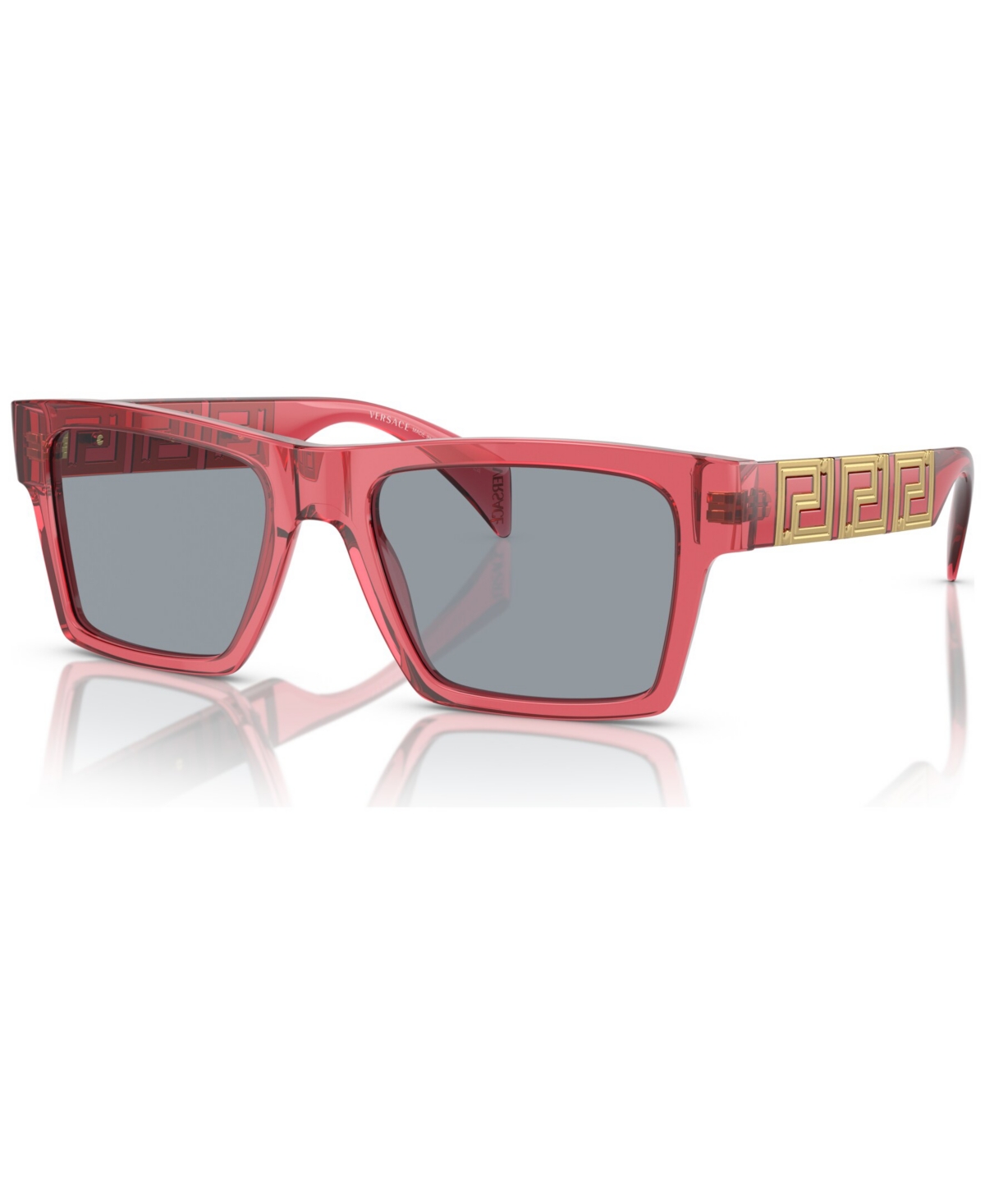 Shop Versace Men's Sunglasses, Ve4445 In Transparent Red