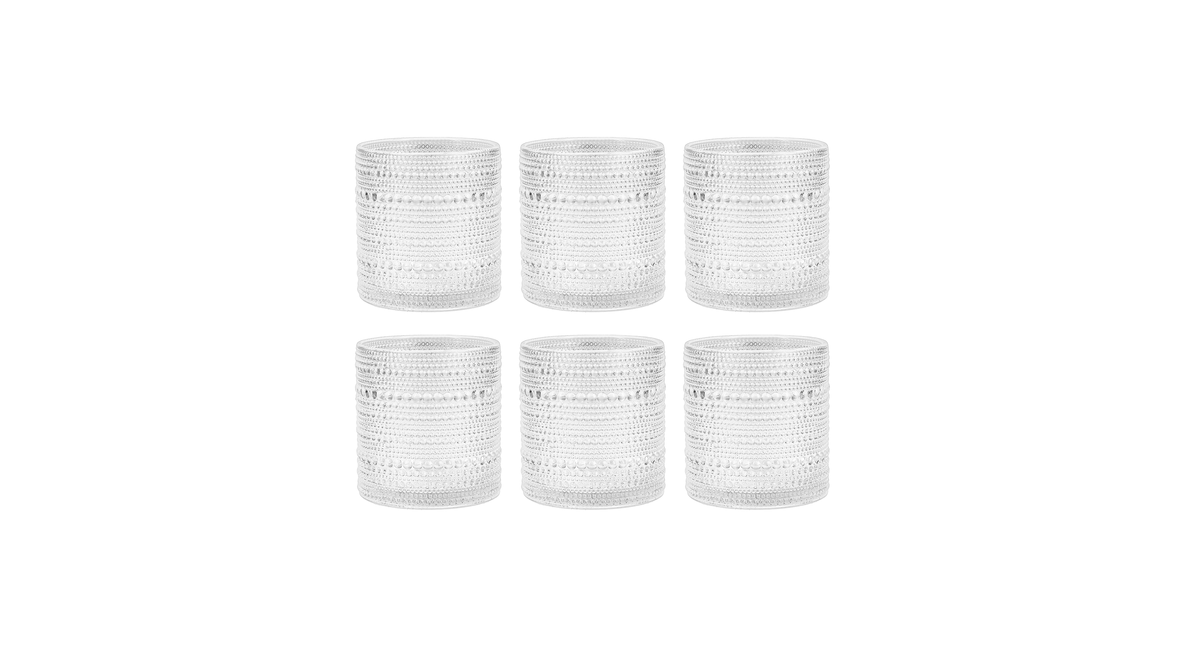 Fortessa Jupiter 13.9 Oz Triple Old-Fashioned Glass 6-Piece Set