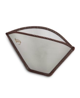 Number 2-Size Porcelain Filter Cone and Flexible Mesh Coffee Filter, Brews 2 to 6-Servings