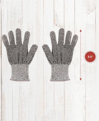Safety Cutting Kit, Level-5 Mesh Safety Gloves (1-Pair, Fits Most Adults), 2 Stainless Steel Finger Guards