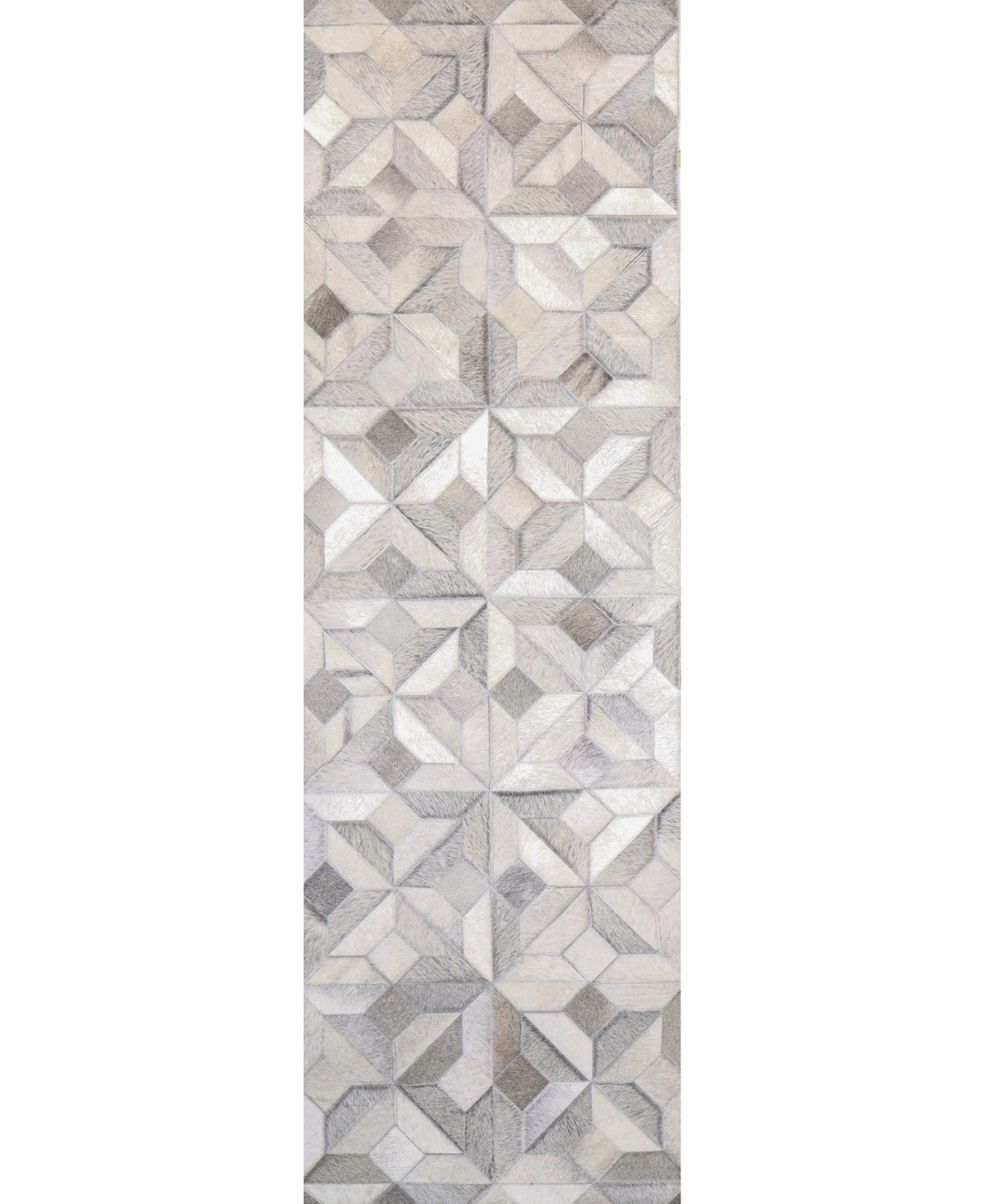 Bb Rugs Closeout!  Cowhide Cwh40 2'6" X 8' Runner Area Rug In Gray