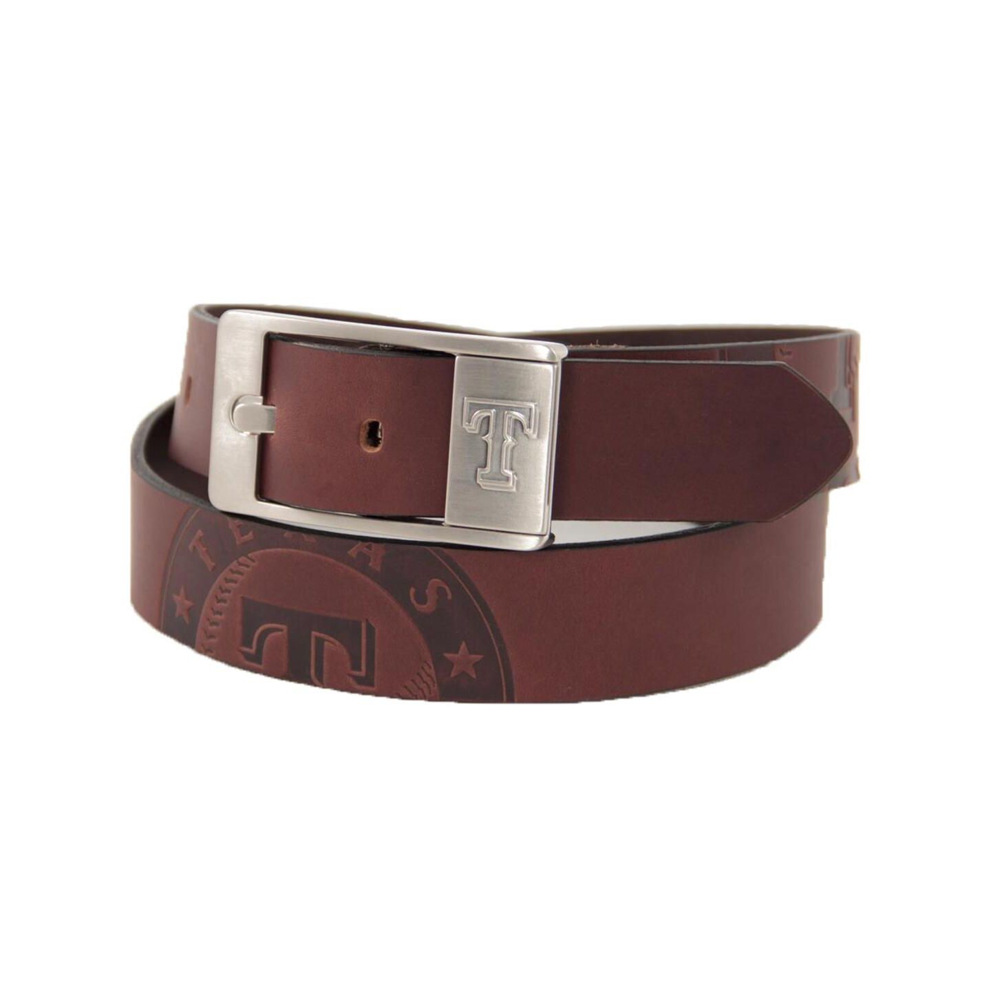 Мужской ремень Eagles Wings Texas Rangers Brandish Leather Belt - Brown — фото 1