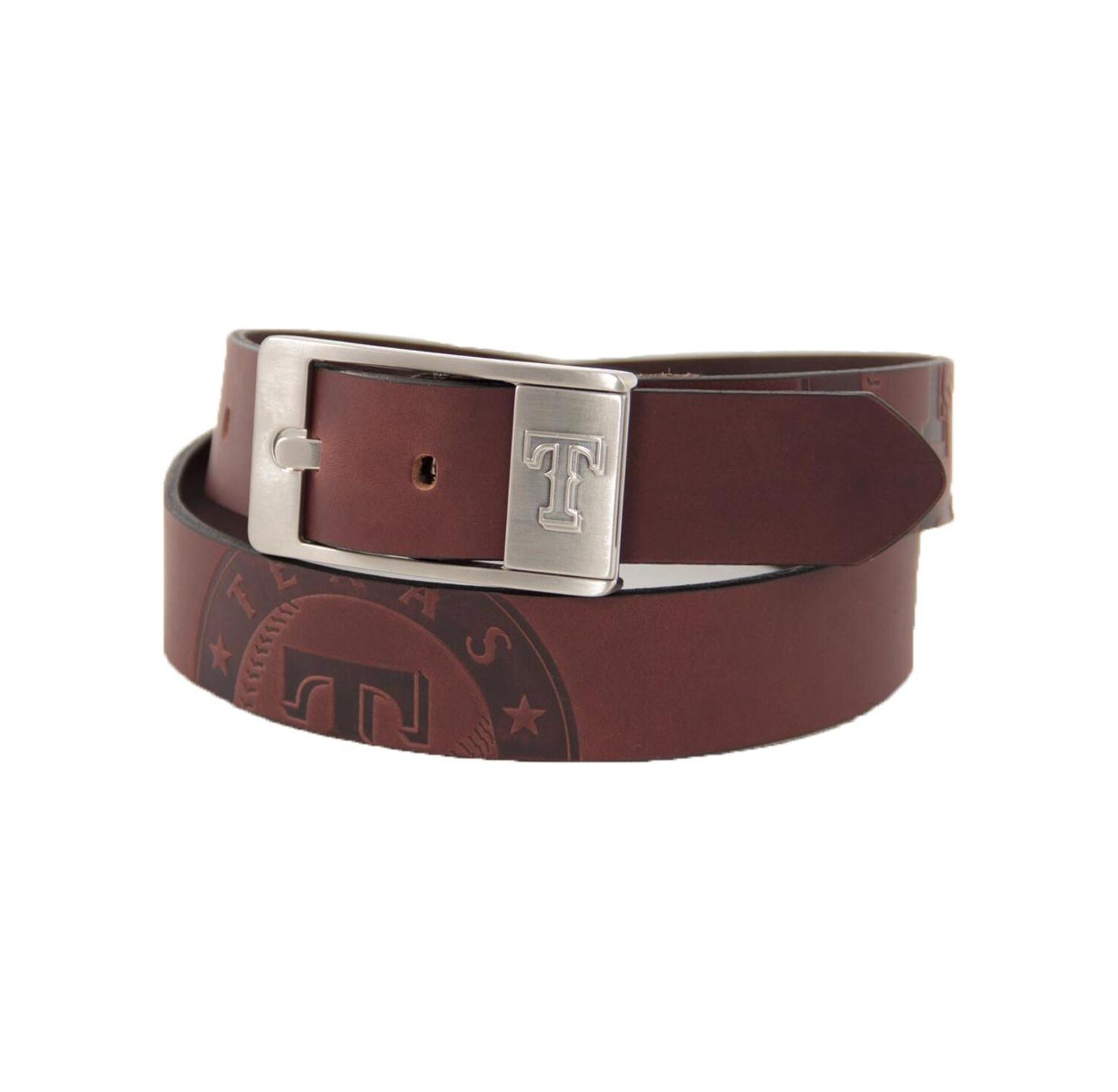 Men's Texas Rangers Brandish Leather Belt - Brown