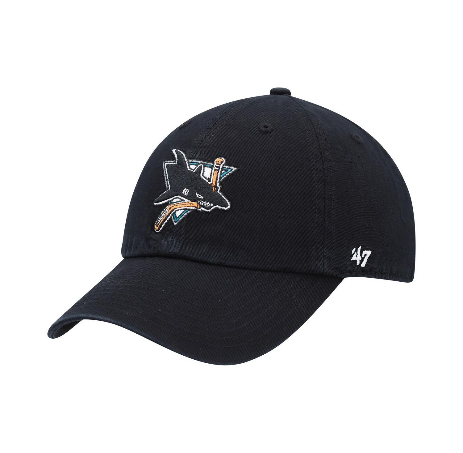 Women's Black San Jose Sharks Clean Up Adjustable Hat