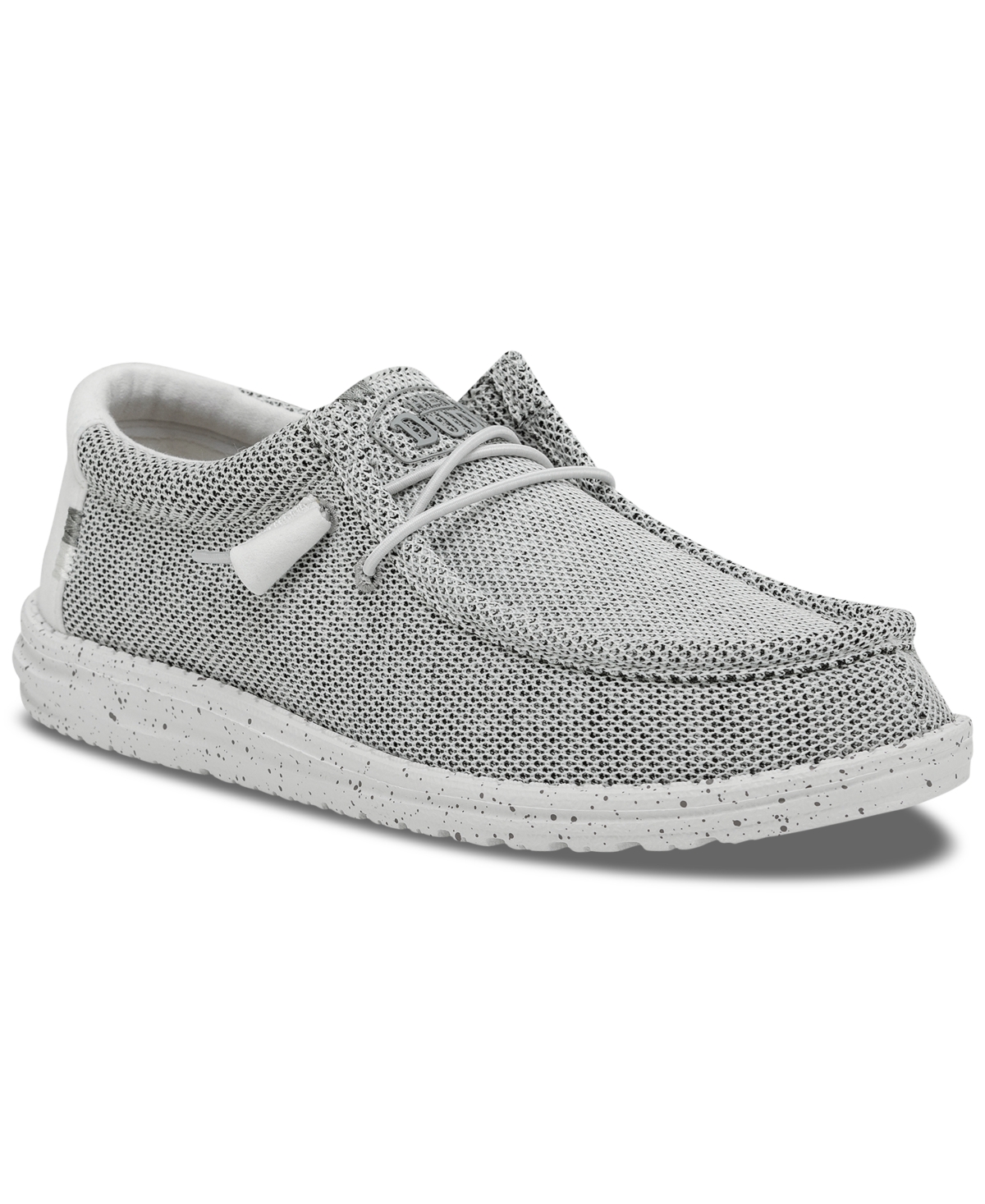 Shop Hey Dude Men's Wally Sox Slip-on Casual Moccasin Sneakers From Finish Line In Stone White