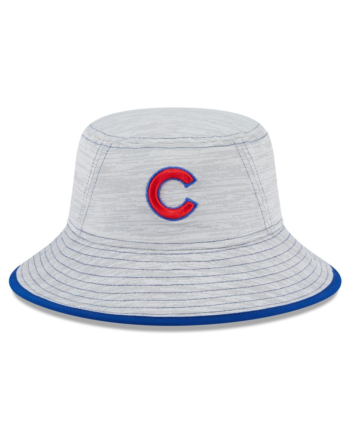 Shop New Era Men's  Gray Chicago Cubs Game Bucket Hat