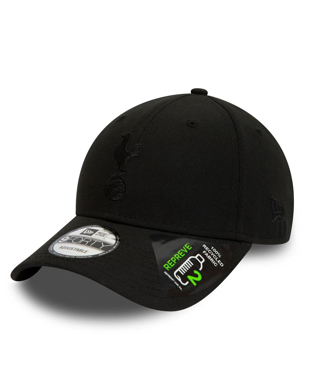Shop New Era Men's  Black Tottenham Hotspur Logo 9forty Adjustable Hat