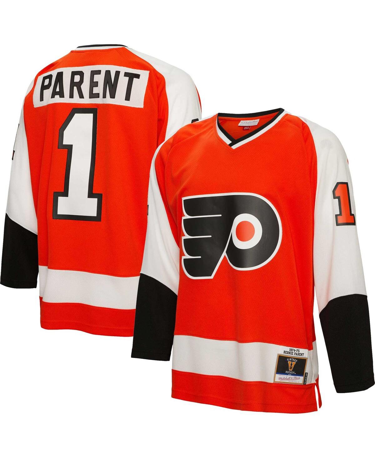 Men's Mitchell & Ness Bernie ParentPhiladelphia Flyers 1974 Blue Line Player Jersey - Orange