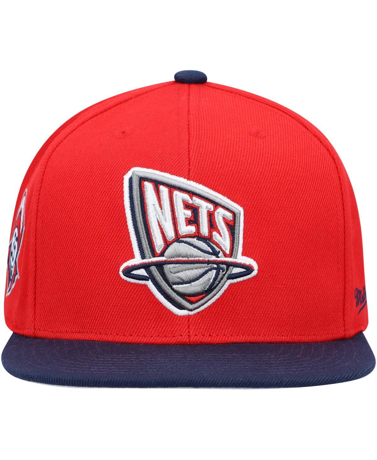 Men's Mitchell & Ness Navy New Jersey Nets Hardwood Classics Team Side Fitted Hat - Navy