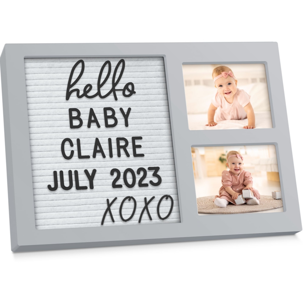 KeaBabies Heartfelt Baby Picture Frame Keepsake with Letterboard, 12x8 Ultrasound Picture Frames, Baby Gifts for Newborn