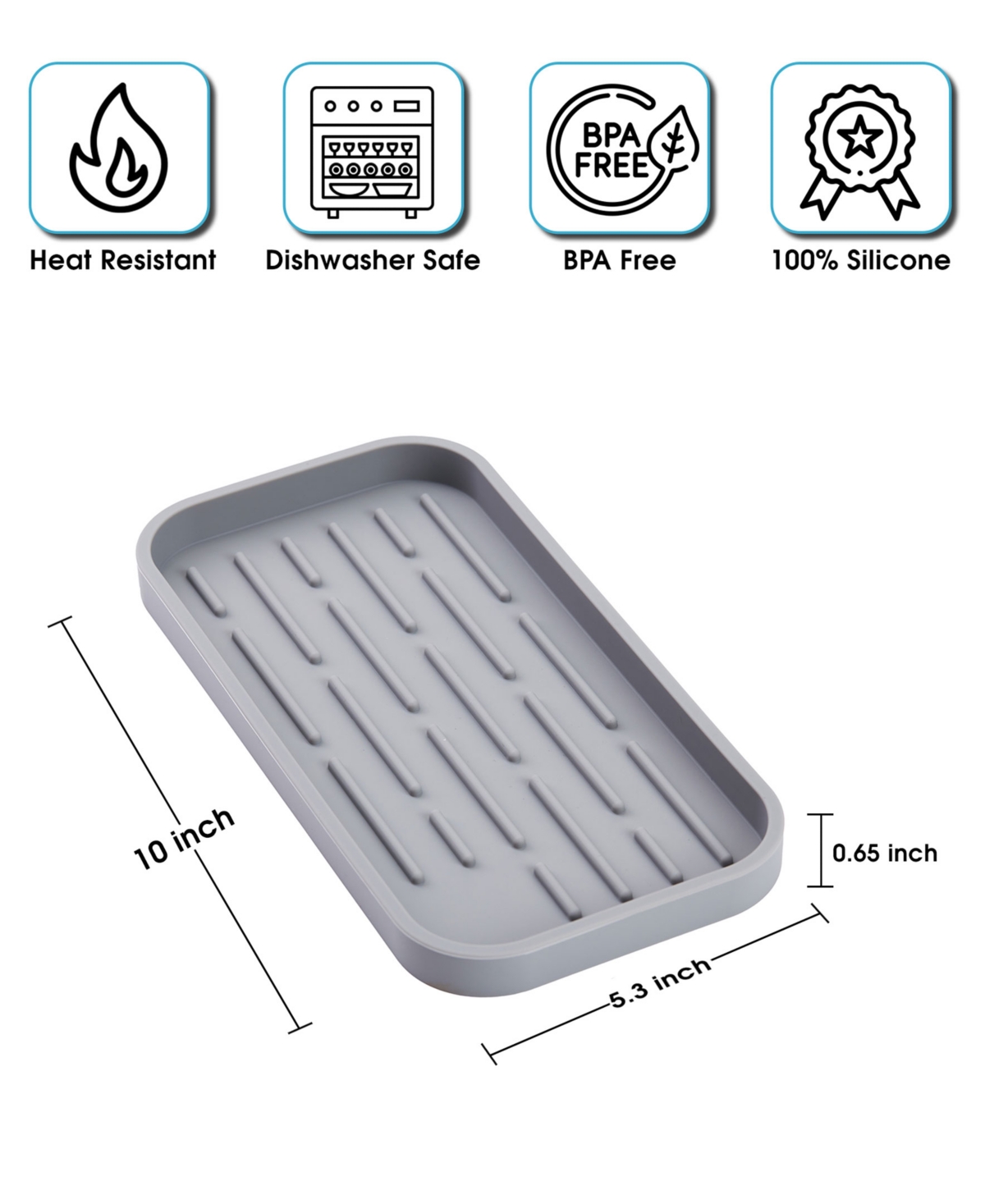 Shop Cheer Collection Silicone Tray, Medium, 2 Pack In Gray